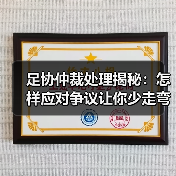 足协仲裁处理揭秘:怎样应对争议让你少走弯路(图3) 足协仲裁处理揭秘:怎样应对争议让你少走弯路(图3)