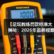 【足坛教练罚款标准大揭秘：2026年最新规章详解】